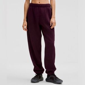 Lululemon Scuba Mid-Rise Oversized Jogger, Black Plum